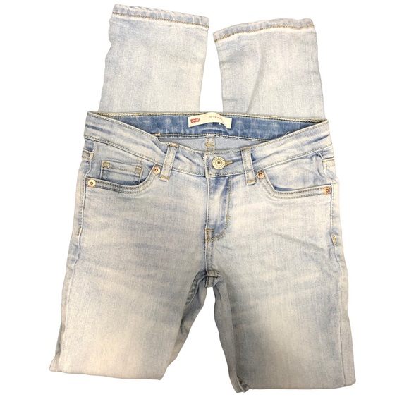 Girl’s Levi’s 711 Skinny Jeans Light Wash - Picture 2 of 7